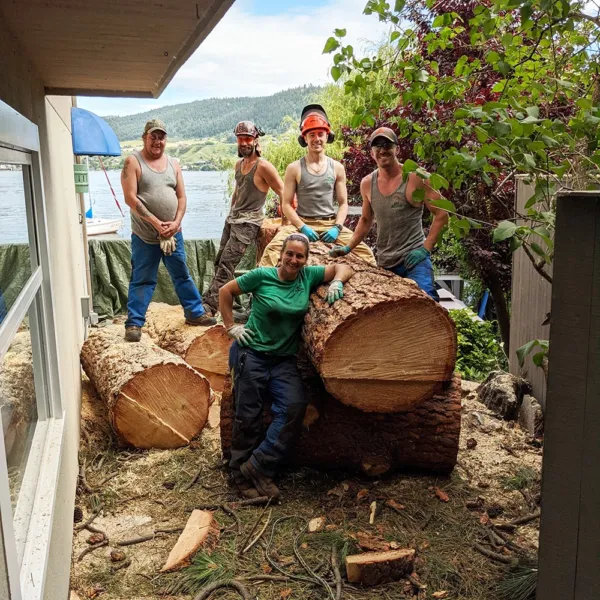 Liz and the Green Giant Tree Removal Crew